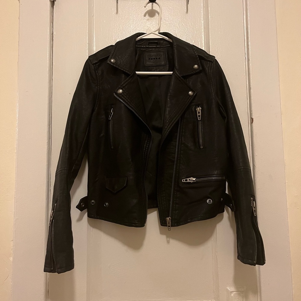 BlankNYC Faux Leather Moto Jacket Black Women’s XS Outerwear